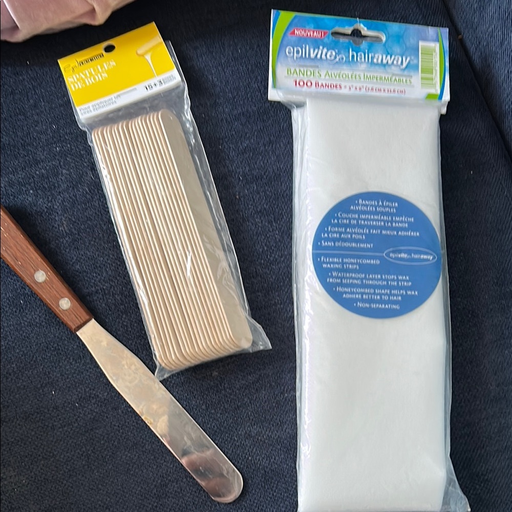 Epilvite Hair Removal Waxing Strips and Spatula Set